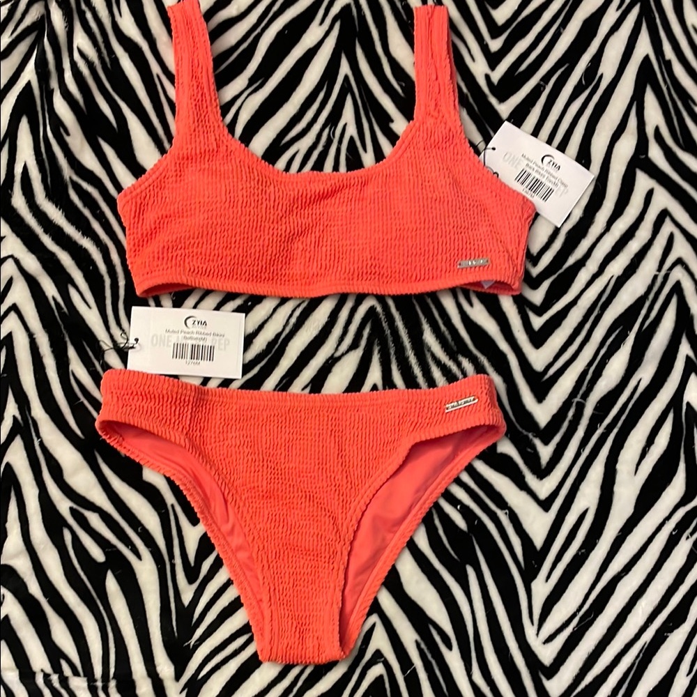 ZYIA Pink and Orange Bikini Set Swimwear